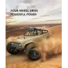RC offroad lastebil - fjernkontroll - batteri - LED frontlykter - 4WD - 40km/t