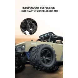 Camion tout-terrain RC - télécommande - batterie - phares LED - 4WD - 40km/h