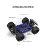 RC terrængående lastbil - fjernbetjening - batteri - LED-forlygter - 4WD - 40 km/t