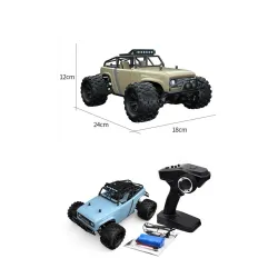 RC offroad lastebil - fjernkontroll - batteri - LED frontlykter - 4WD - 40km/t