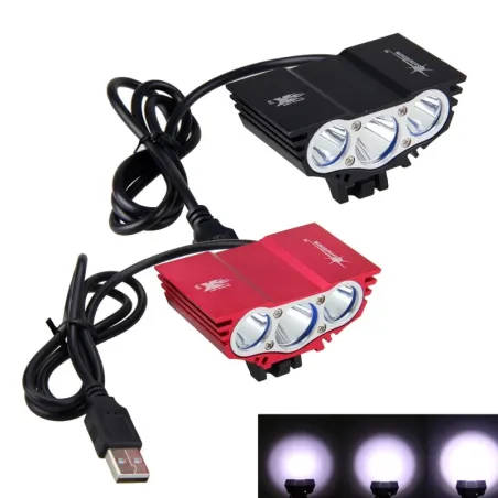 3XT6 - 5V USB - LED cykellygte - forlygte - vandtæt