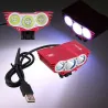 3XT6 - 5V USB - éclairage de vélo LED - lampe avant - étanche