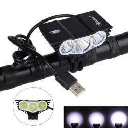 3XT6 - 5V USB - LED sykkellys - frontlampe - vanntett