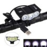 3XT6 - 5V USB - luz de bicicleta LED - lâmpada frontal - à prova d'água