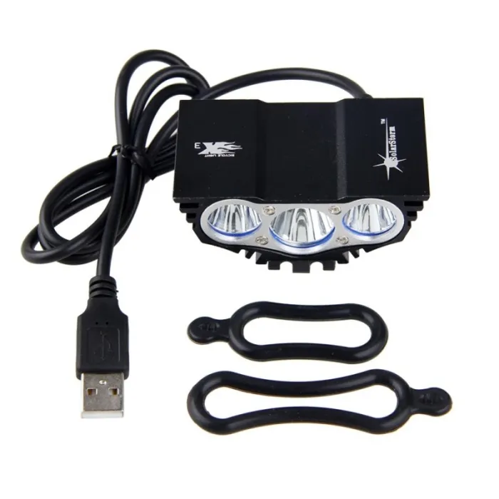 3XT6 - 5V USB - LED cykellygte - forlygte - vandtæt