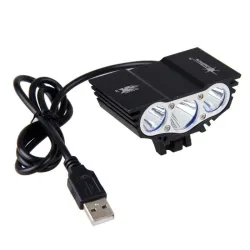 3XT6 - 5V USB - LED sykkellys - frontlampe - vanntett