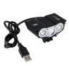 3XT6 - 5V USB - LED sykkellys - frontlampe - vanntett