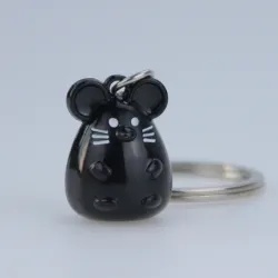 Mini metal mouse - keychainKeyrings