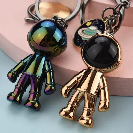 Astronauta/planetas robô de acrílico - chaveiro