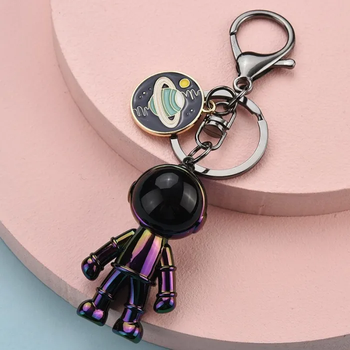 Akryl robot rummand / planeter - nøglering