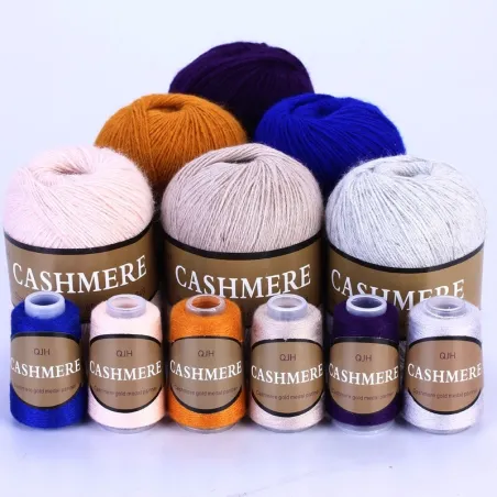 100 % mongolisk kashmir - handstickad garnull - för stickning/virkning