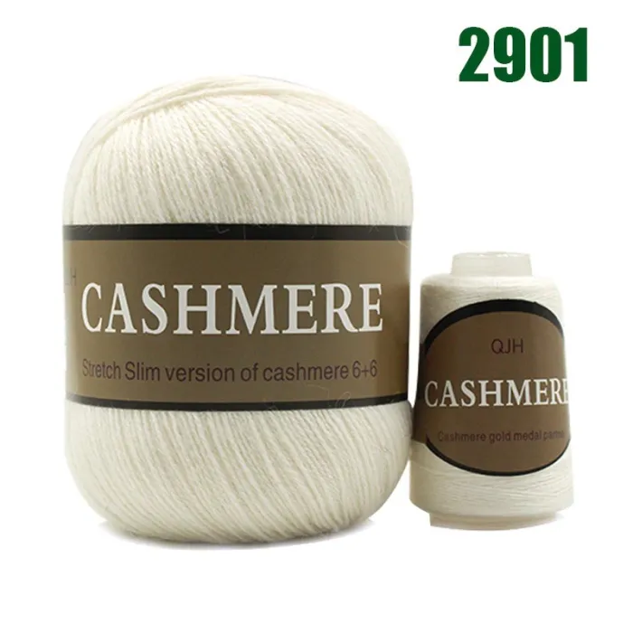 100 % mongolisk kashmir - handstickad garnull - för stickning/virkning