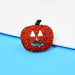 Krystall Halloween gresskar brosje