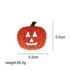 Crystal Halloween pumpa brosch