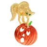 Broszka z kotem / dyniąBroszki