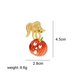 Broche chat / citrouille