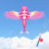 CometaMini cometa - plegable - con hilo - sirena - águila - loro - robot