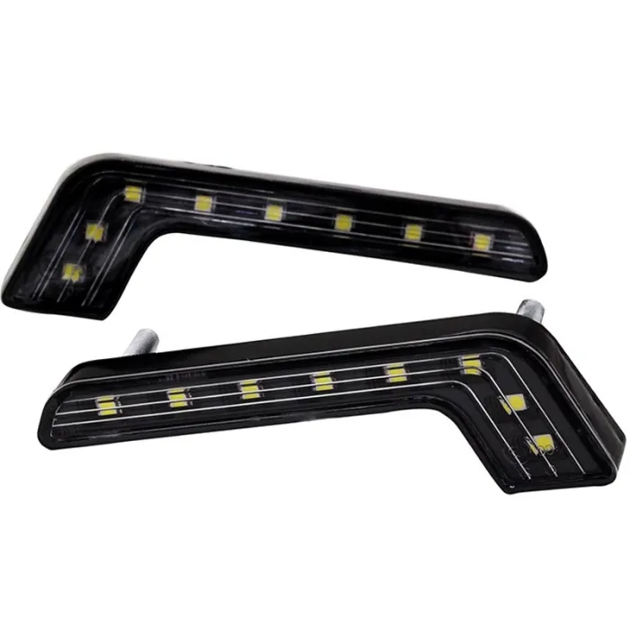 Bil L-type DRL lygter - super lyse - tænd/sluk funktion - vandtæt - LED - 2 stk