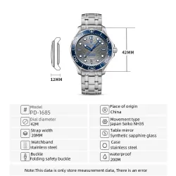 PAGANI DESIGN - montre de sport mécanique automatique - aiguilles lumineuses - étanche