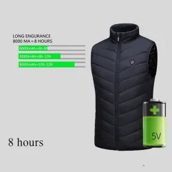 Elektrisk termojakke - varm dunvest - USB oppvarming