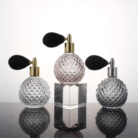 Vintage perfume bottle - empty container - with atomizer - crystal glass - 100mlPerfumes