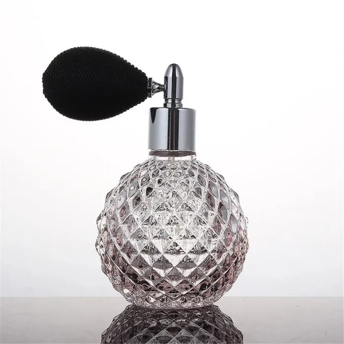 Vintage perfume bottle - empty container - with atomizer - crystal glass - 100mlPerfumes
