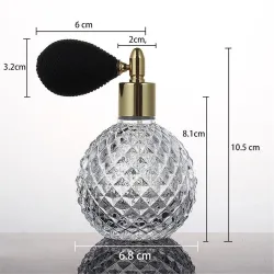 Vintage perfume bottle - empty container - with atomizer - crystal glass - 100mlPerfumes