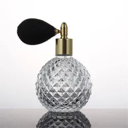 Vintage perfume bottle - empty container - with atomizer - crystal glass - 100mlPerfumes