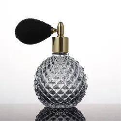 Vintage perfume bottle - empty container - with atomizer - crystal glass - 100mlPerfumes