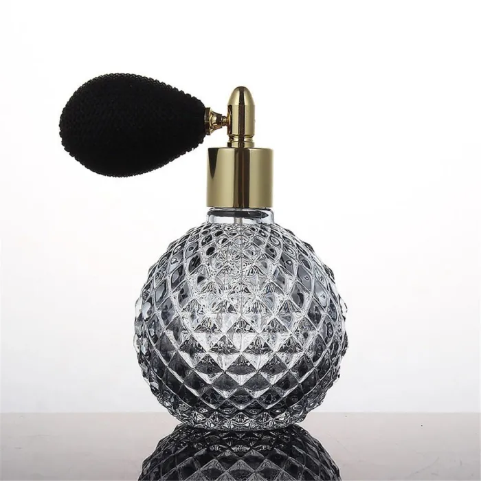 Vintage perfume bottle - empty container - with atomizer - crystal glass - 100mlPerfumes