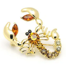 BrochesBroche de escorpión de cristal