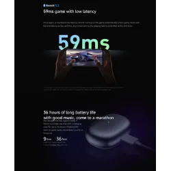 Xiaomi Redmi Buds 4 Pro - écouteurs TWS sans fil - Bluetooth - antibruit - avec microphone