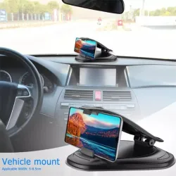 Support universel pour téléphone de voiture - support de tableau de bord - rotatif - base collante