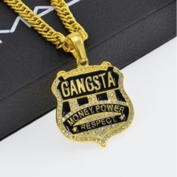 Gangsta - colar de ouro estilo rap