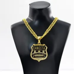Gangsta - rap stil guld halskæde