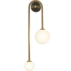 Modern vägglampa - dubbel glaskula - guldjärn - LED G9 - AC90-260V