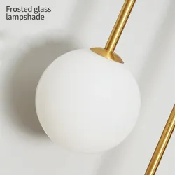 Applique moderne - double boule de verre - fer doré - LED G9 - AC90-260V