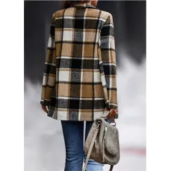 Trendy rutete jakke - kort kåpe