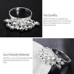 Grape beads ring - 925 sterling silverRings