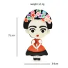 Mexicansk / afrikansk pige - akryl broche