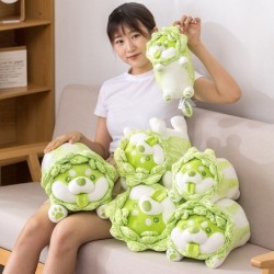 Green cabbage dog - soft pillow - toy