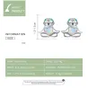 Sloth with opal heart - 925 sterling silver earringsEarrings
