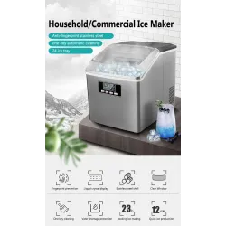 BarFabricador de cubitos de hielo automático - Panel inglés - 25 kgs / 24H