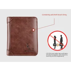 Modny portfel - etui na karty kredytowe - antykradzieżowy RFID - składany - prawdziwa skóraPortfele