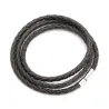 Vera pelle intrecciata - Bracciale con chiusure magnetiche