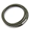 PulseraCuero genuino trenzado - pulsera con cierres magnéticos