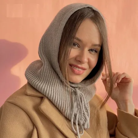 Sombreros & gorrasCálido gorro de invierno - capucha de punto de cachemira - con cuello - ajustable