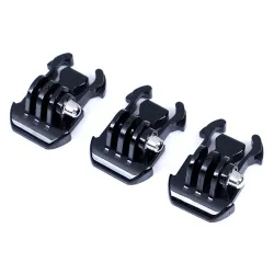 Schnellverschluss - flache Halterung - Adapter - für GoPro Hero 4 3 Xiaomi Yi SJCAM - 3 Stück
