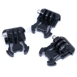 Hurtigfestespenne - flatt feste - adapter - for GoPro Hero 4 3 Xiaomi Yi SJCAM - 3 stk.