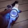 RelojesGENEVA - Reloj de cuarzo - cristales - correa de silicona - con luz LED